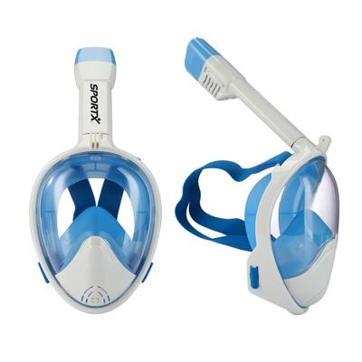 SportX duikmasker Full Face blauw maat L/XL SportX duikmasker Full Face blauw maat L/XL