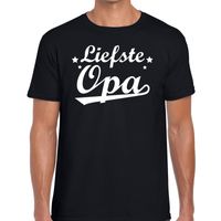 Kadoshirt Liefste opa zwart voor heren 2XL  - - thumbnail