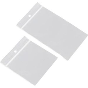 200x Plastic zakjes met gripsluiting 100 x 100 mm en 120 x 180 mm   -