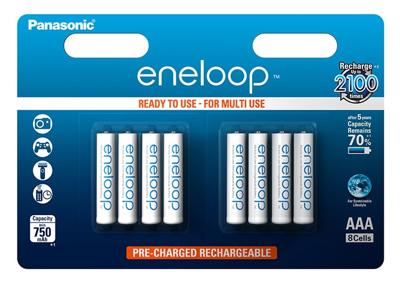 Panasonic eneloop HR03 Oplaadbare AAA batterij (potlood) NiMH 800 mAh 1.2 V 2 stuk(s) Panasonic eneloop HR03 Oplaadbare AAA batterij (potlood) NiMH 800 mAh 1.2 V 2 stuk(s)