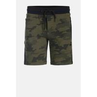 Jill & Mitch by Shoeby sweatshort Ravey met all over print army groen