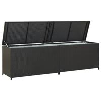vidaXL Tuinbox 200x50x60 cm poly rattan zwart