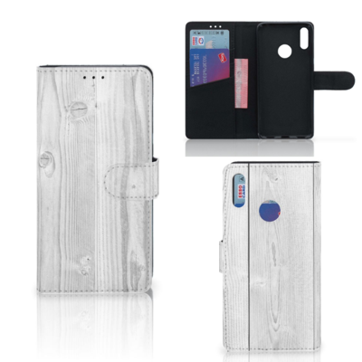 Huawei Y7 Pro | Y7 Prime (2019) Book Style Case White Wood Huawei Y7 Pro | Y7 Prime (2019) Book Style Case White Wood