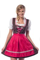 Oktoberfest Jurk Laura Bruin/Roze - thumbnail