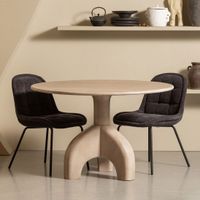 BePureHome Ronde Eettafel Smooth Mangohout, 120cm - Naturel