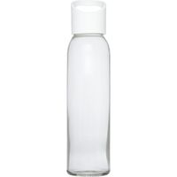 Glazen waterfles/drinkfles transparant met schroefdop met wit handvat 500 ml