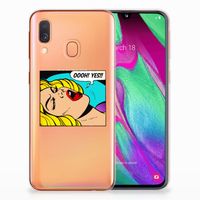 Samsung Galaxy A40 Silicone Back Cover Popart Oh Yes - thumbnail