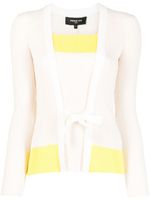 Paule Ka cardigan colour block en maille - Blanc