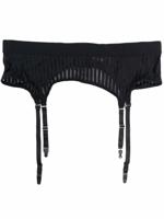 Maison Close porte-jarretelles à rayures - Noir