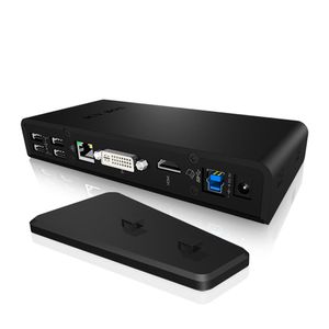 ICY BOX IB-DK2241AC Bedraad USB 3.2 Gen 1 (3.1 Gen 1) Type-A Zwart