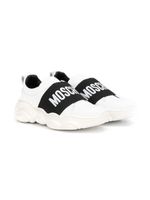 Moschino Kids baskets à bande logo - Blanc - thumbnail