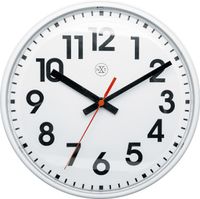 NeXtime NX-7308WI Wandklok NXT Diam. 26cm Kunststof Wit, Witte Wijzerplaat - thumbnail