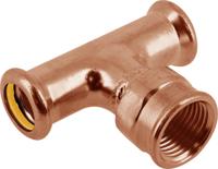 Bonfix Pressfittingen roodkoper GAS T-koppeling 28x3/4x28 - press x lange binnendraad x press || (m-profiel)