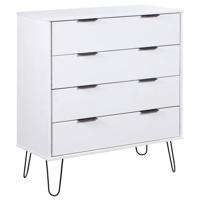 Vidaxl Ladekast 76,5x39,5x90,3 Cm Massief Grenenhout Wit