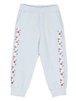 Monnalisa pantalon de jogging à fleurs - Bleu