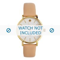 Horlogeband Kate Spade New York 1YRU0073 Leder Beige 16mm