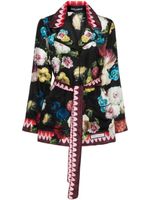 Dolce & Gabbana chemise en soie à fleurs - Noir