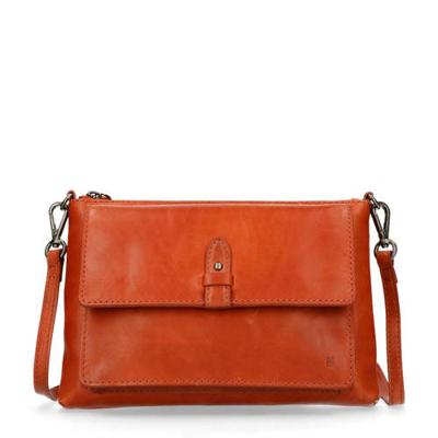 Manfield leren schoudertas cognac Manfield leren schoudertas cognac