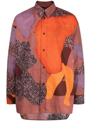 Paul Smith Katoenen overhemd met abstracte print - Veelkleurig