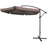 Viking Choice  Zweef parasol 300 cm - Tuinparasol beige - inklapbaar - kruisvoet voor tegels