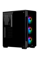 Corsair CC-9011190-WW iCUE 220T RGB, gehard glas Mid-Tower ATX Smart Gaming Case, zwart