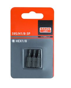 Bahco 3xbits hex1-8 25mm 1/4" standard | 59S/H1/8-3P