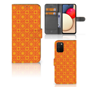 Samsung Galaxy A03s Telefoon Hoesje Batik Oranje