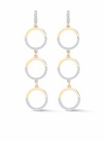 Mateo boucle d'oreille Three Tier Halfmoon en or 14ct ornée de diamants - thumbnail