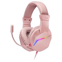 Mars Gaming MH122P FRGB Over Ear Gaming Hoofdtelefoon met Microfoon, HiFi Geluid, Geluidsonderdrukking, Ultra Lichtgewicht, PS4 PS5 Xbox Switch Switch 2 Tablet Windows Mac, Roze