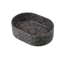 Waskom Ideavit Idea.Rock 40x28x12 cm Ovaal Beton Terrazzo Zwart