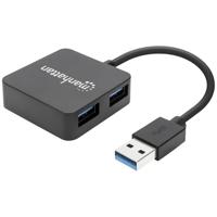 Manhattan USB-Hub USB 3.2 Gen 1-hub 4 poorten Zwart