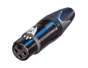 NEUTRIK XLR NC3FXX 3-polig female kabelconnector - zwart