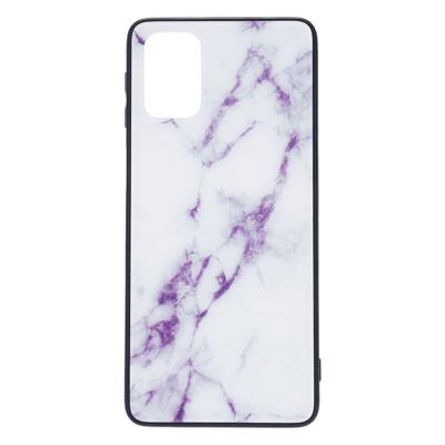 Shop4 - Samsung Galaxy M31s Hoesje - Harde Back Case Marmer Wit