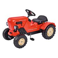 BIG 800056560 - Porsche Diesel Junior Kindertractoren, speelvoertuig met precisiekettingaandrijving, verstelbare zitting, tot 50 kg, Porsche licentie, voor kinderen vanaf 3 jaar, rood