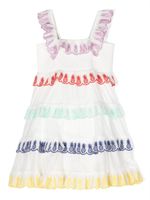 ZIMMERMANN Kids robe à volants Raie - Blanc