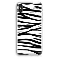 Zebra pattern: iPhone XS Max Transparant Hoesje - thumbnail