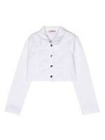 Liu Jo Kids veste crop à patch logo - Blanc