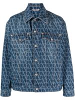 Valentino Garavani veste en jean à imprimé Toile Iconographe - Bleu