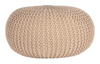 LABEL51 Poef 'Knitted', 70 x 35cm, kleur Naturel