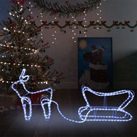 VidaXL Kerstdecoratie rendier en slee 252 LED&apos;s - thumbnail