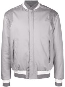 Kiton veste bomber à bords rayés - Gris