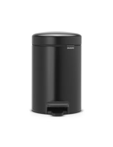 Brabantia newIcon pedaalemmer 3 liter met kunststof binnenemmer - Matt Black