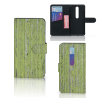 Nokia 6.1 (2018) Book Style Case Green Wood