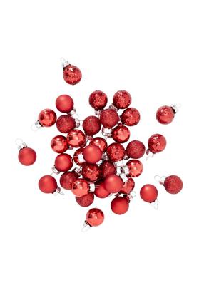 HEMA 36-pak Glazen Kerstballen Klein (rood)