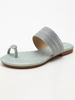 Pu Plain Summer Casual Slide Sandals