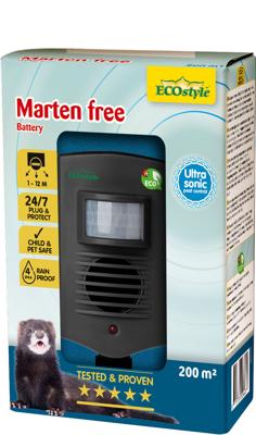 Verjager marters 200 m2 ultrasoon op batterijen