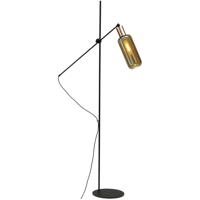 Masterlight Zwarte vloerlamp Bounty verstelbaar met cilindrisch glas 1471-05-02-5