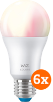 WiZ Smart lamp 6-pack - Gekleurd en Wit Licht - E27