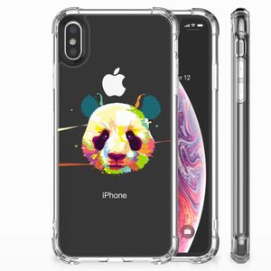 Apple iPhone Xs Max Stevig Bumper Hoesje Panda Color