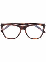 Saint Laurent Eyewear lunettes de vue à monture d'inspiration wayfarer - Marron